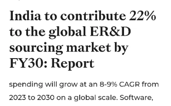 India to contribute 22% to the global ER&D sourcing market by FY30: Report