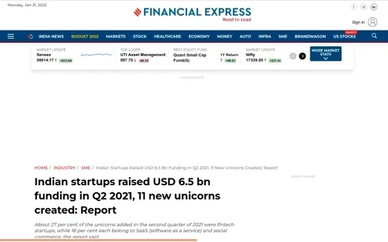 Indian startups raised USD 6.5 bn funding in Q2 2021, 11 new unicorns created: Report