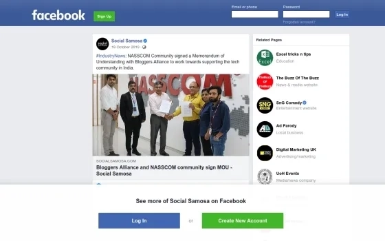 Social Samosa On FB