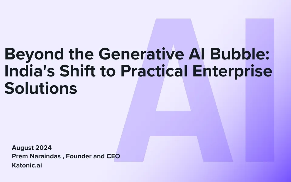 Beyond the Generative AI Bubble: India's Shift to Practical Enterprise Solutions