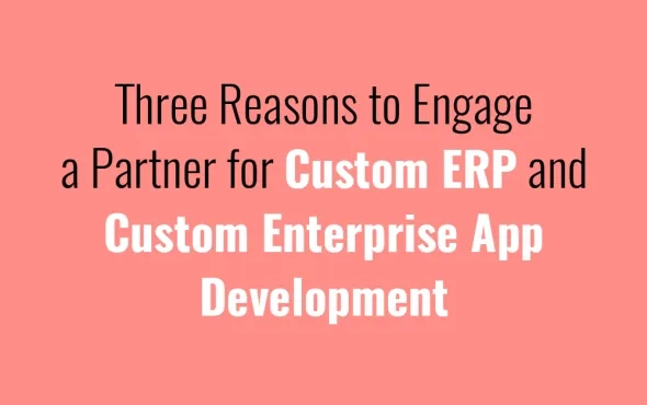  Three Reasons to Engage a Partner for Custom ERP and Custom Enterprise App Development
