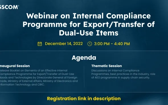 NASSCOM Webinar on Internal Compliance Programme (ICP) For Export/Transfer of Dual-Use Items