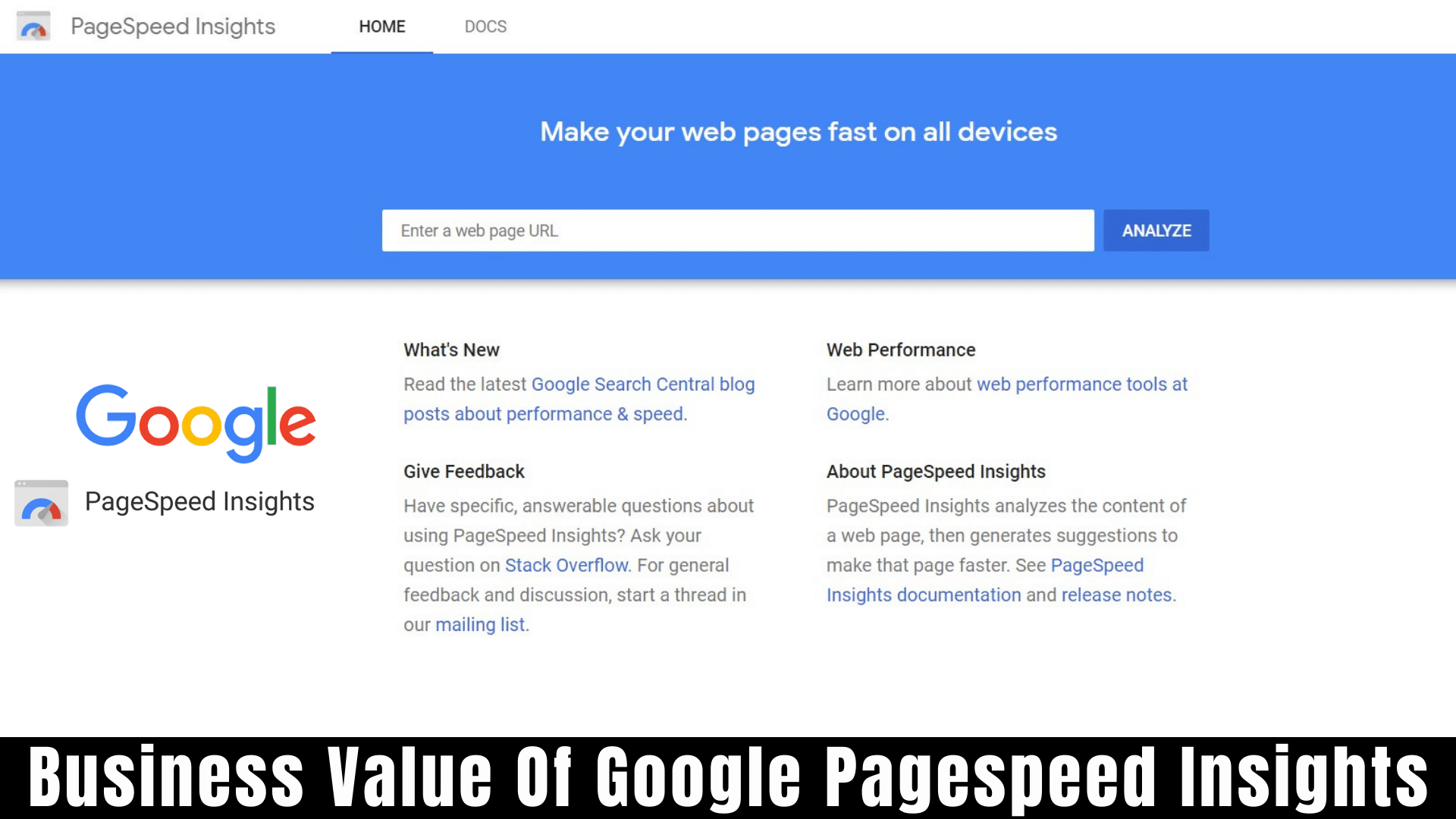 Business Value Of Google Pagespeed Insights