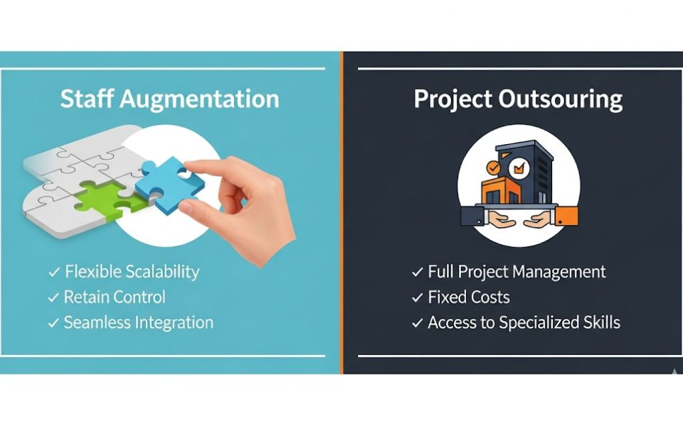 Staff Augmentation vs Project Outsourcing: Key Differences Explained