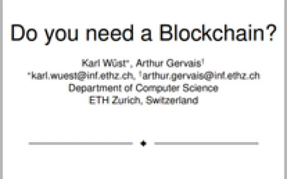 Do you need a Blockchain
