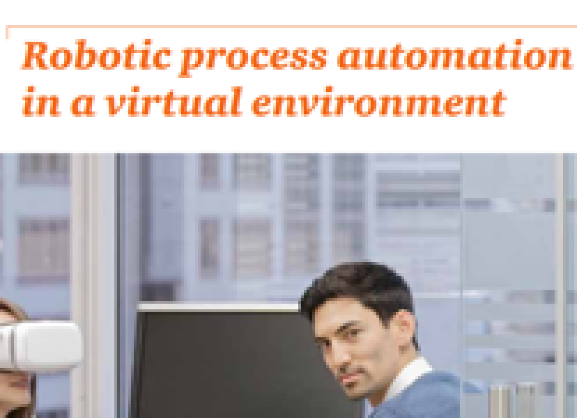 Robotic process automation in a virtual environment