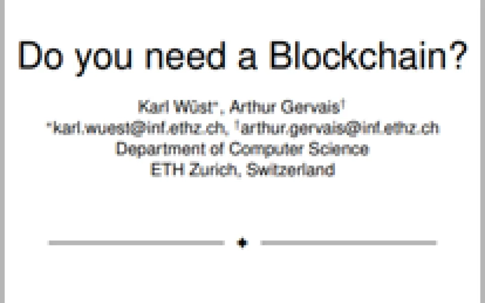 Do you need a Blockchain