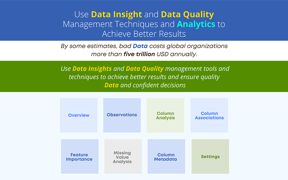 Data Insights Assure Quality Data and Confident Decisions