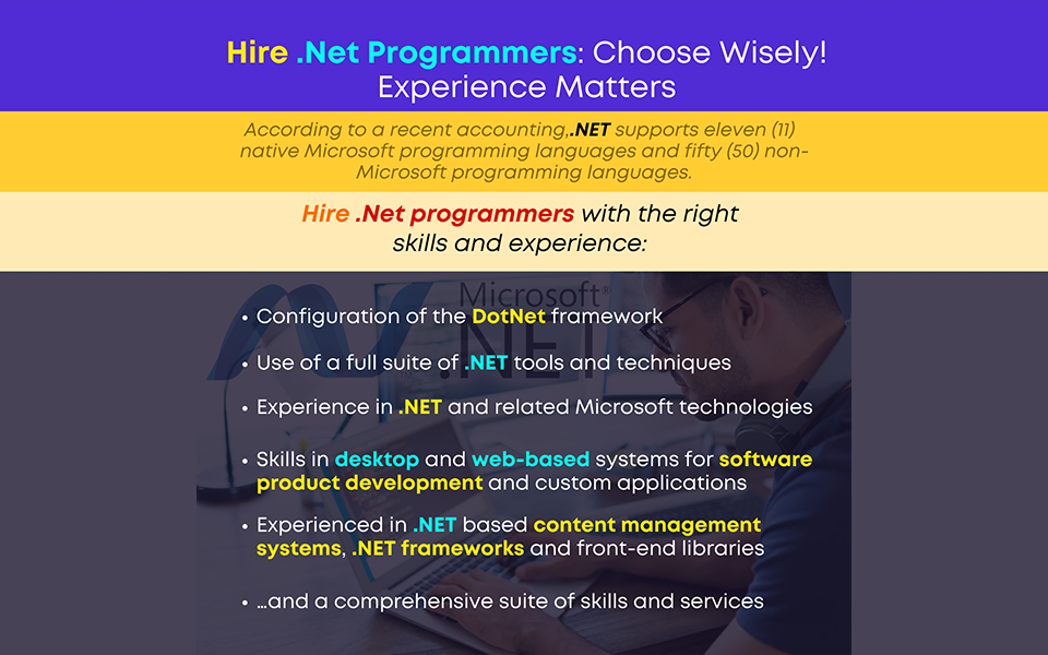 Hire .Net Programmers: Choose Wisely! Experience Matters