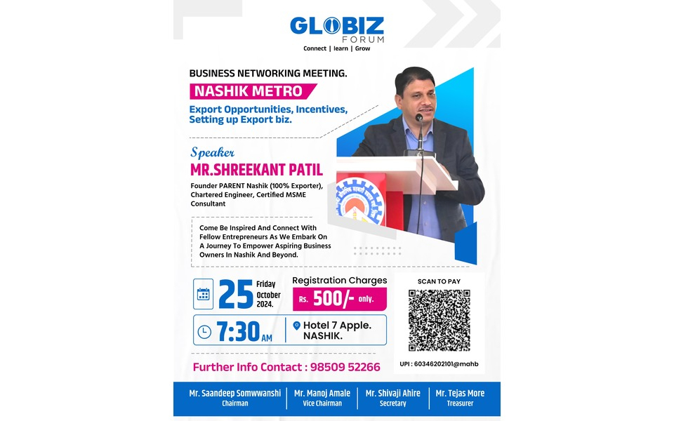 Export Opportunities and Incentives: Insights from Shreekant Patil with Globiz in Nashik