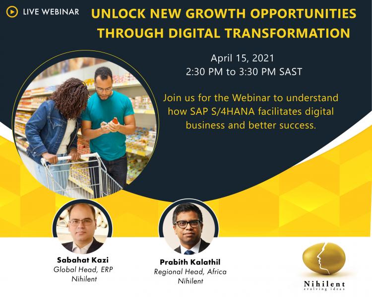 Live Webinar on Unlock New Growth Opportunities through Digital Transformation
