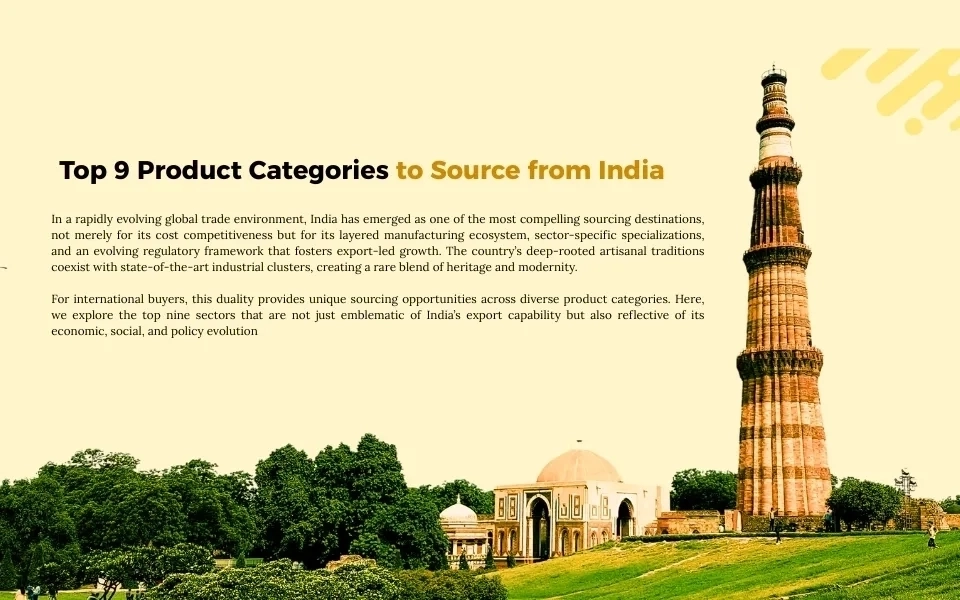 Top 9 Product Categories to Source from India