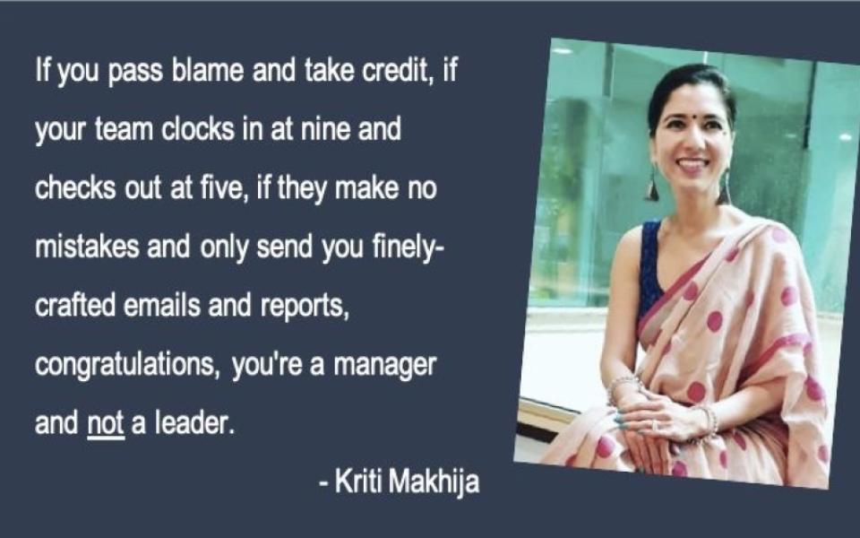 Give credit. Take blame: An excerpt from my leadership diary