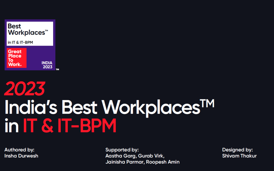 India's Best Workplaces in IT & IT-BPM 2023
