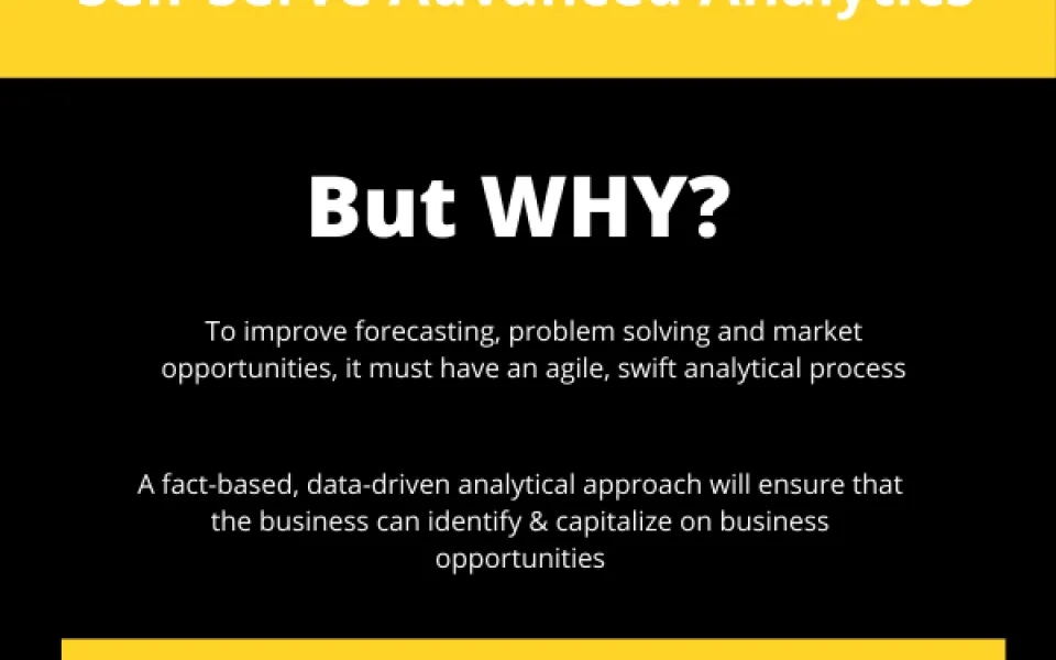 Small and Medium Sized Businesses (SMEs) Needs Self-Serve Advanced Analytics 