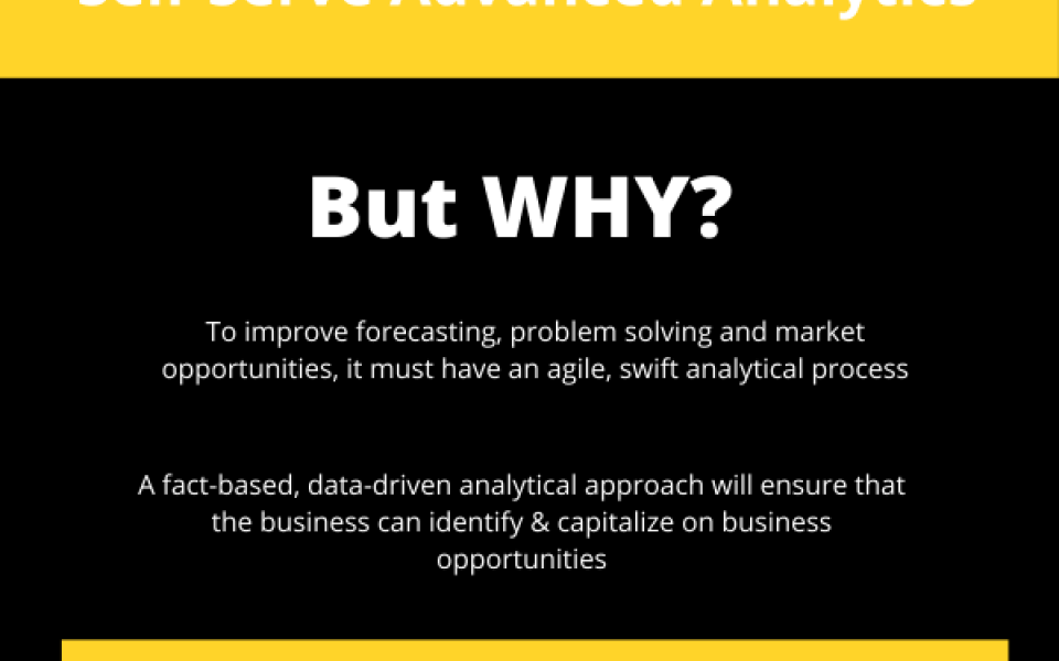 Small and Medium Sized Businesses (SMEs) Needs Self-Serve Advanced Analytics 