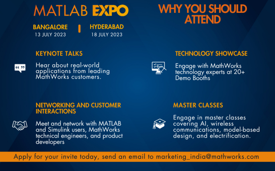 MATLAB EXPO 2023 -  Bangalore and Hyderabad 