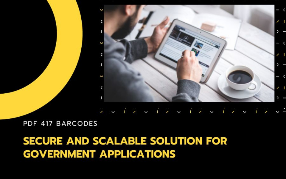 PDF 417 Barcodes - A Secure and Scalable Solution for Government Applications