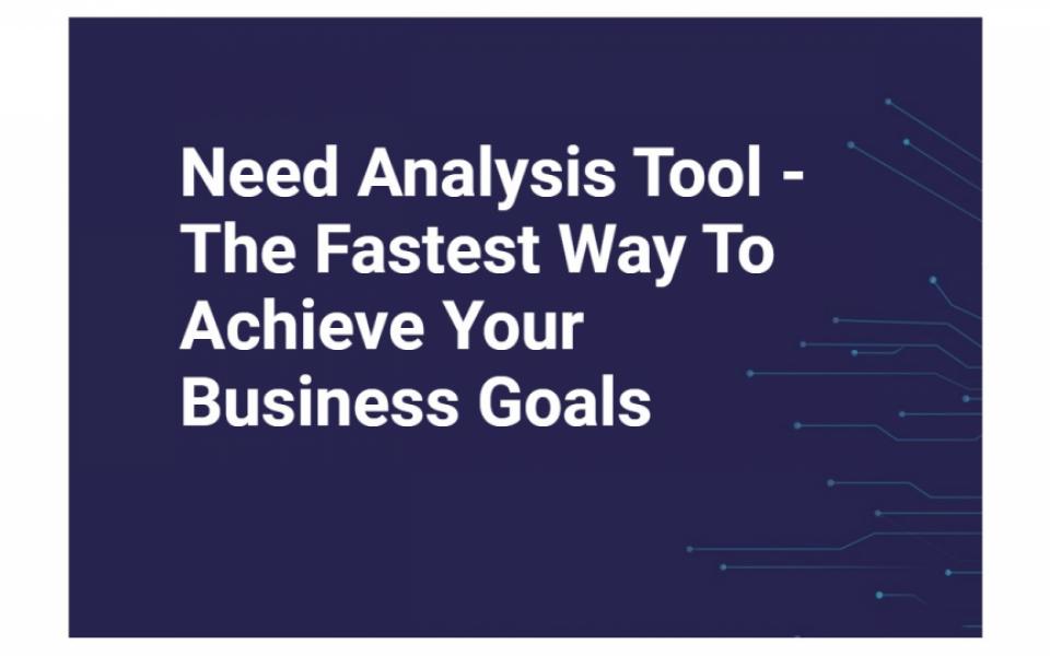 Need Analysis Tool - The Fastest Way To Achieve Your Business Goals