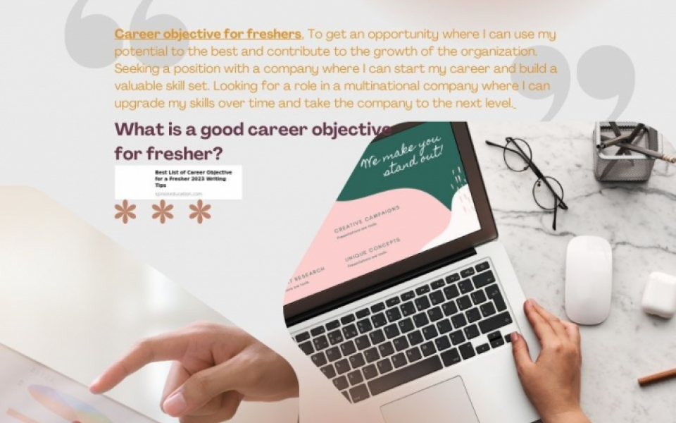 What is a good career objective for fresher?