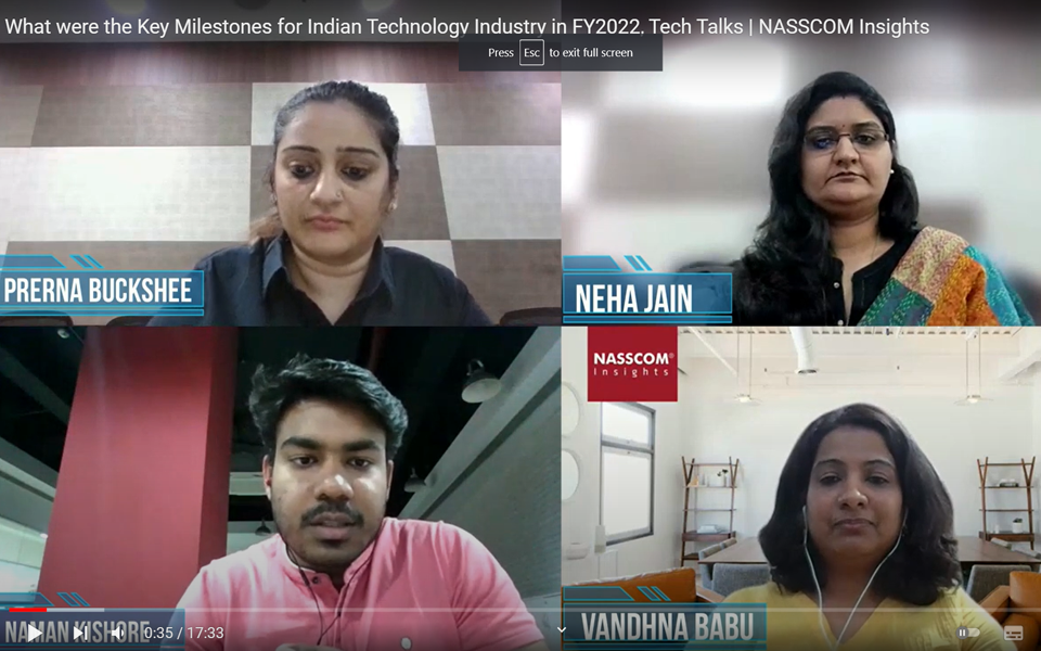 What were the Key Milestones for Indian Technology Industry in FY2022, Tech Talks 