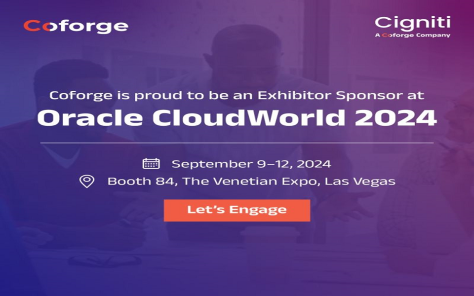 Coforge is a proud Exhibitor Sponsor at Oracle CloudWorld 2024