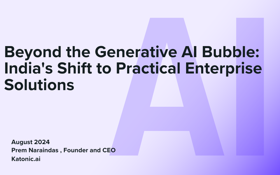 Beyond the Generative AI Bubble: India's Shift to Practical Enterprise Solutions